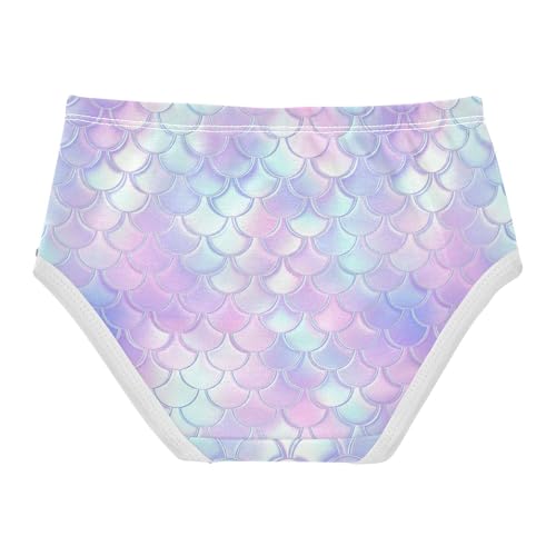 Joisal Toddlers Underwear Floral 2t Cotton Little Girl Panties Animals Briefs Girls Undies Mermaid Scales Pastel2