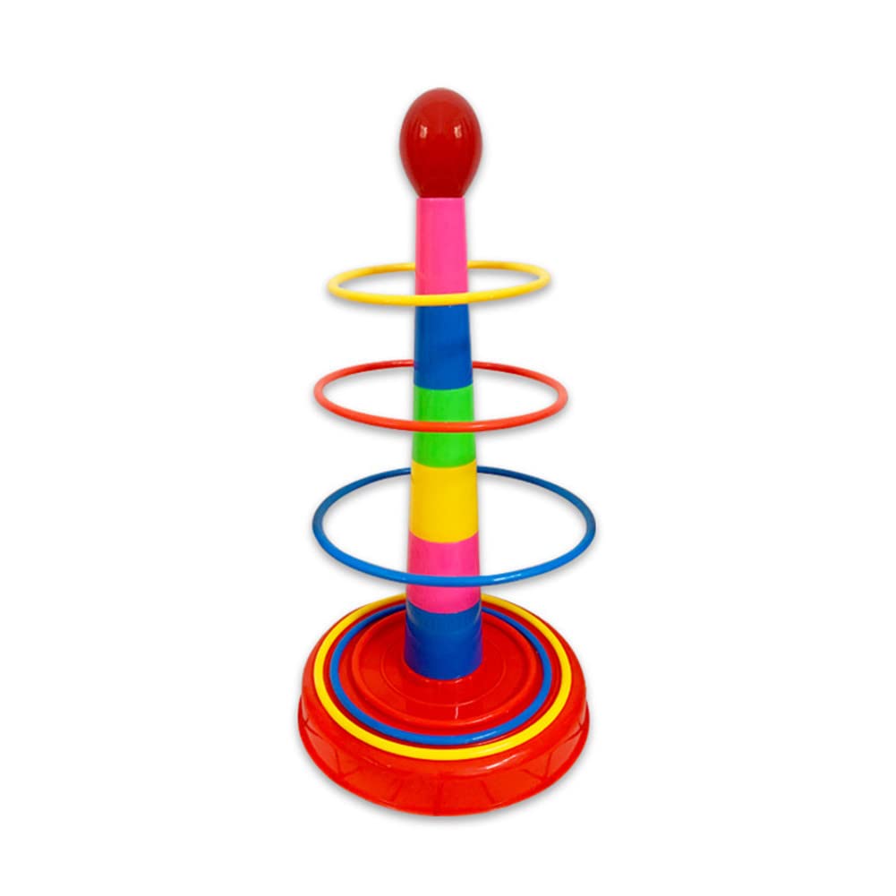 DIDI toys Ring Toss Game 1 Set Colorful Plastic Sport Hoop Ring Throwing Toys kids adults Interactive toy for Garden Backyard Party,motor skills