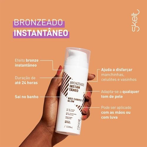 Bronzeador Instantâneo Red Carpet Glow Skelt Frasco 120ml