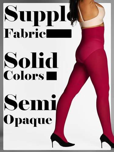 Image of HONENNA Semi Opaque Silky Women Pantyhose Tights, 20+ Colors Invisibly Toe Reinforced 60 Den Size A-E