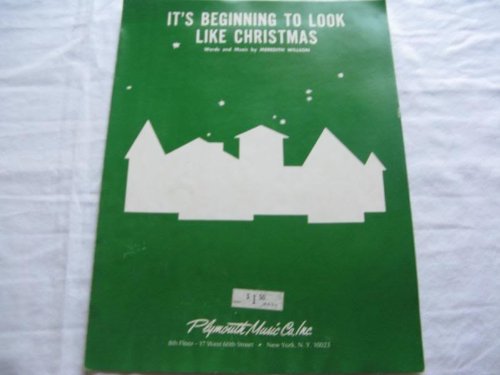 ITS BEGINNING TO LOOK LIKE CHRISTMAS MEREDITH WILLSON SHEET MUSIC FOLDER 414