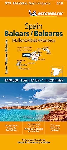 Michelin Spain: Balearic Islands Map 579: (Mallorca, Ibiza, Menorca) (Maps/Regional (Michelin))