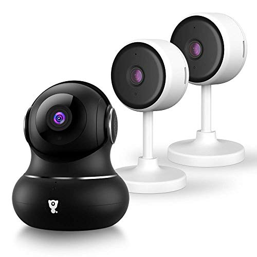 Indoor Home Security Camera, Littlelf 1080p WiFi IP Camera with Smart Motion Tracking Detection,2-Way Audio, Night Vision and Cloud Service,Compatible with Alexa and Google Home (Black&White)