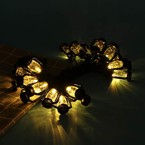 BESTOYARD 2 metros, 10 LEDs, lâmpada de querosene de LED de Halloween, lanternas retrô, formato de p