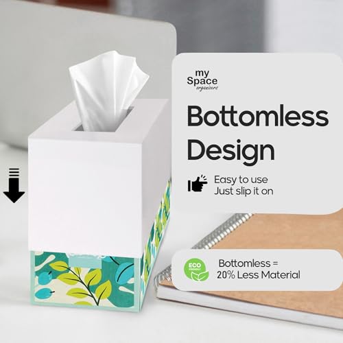 Tissue Box Cover Rectangle - Tissue Box Holder Rectangular - Compatible with Kleenex - Acrylic White Bathroom Accessories Decor - Image 6