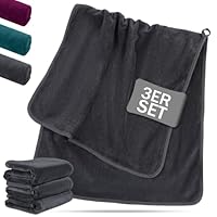 Nreosn 3 Stück Fitness Handtuch, 40 x 80cm Mikrofaser Handtuch, Sporthandtuch Super Weich und Saugfähig Gym Handtuch Reisehandtuch für für Sport, Yoga, Reisen & Outdoor (Dunkelgrau)
