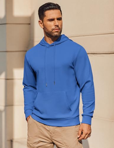 Image of COOFANDY Mens Hoodie Long Sleeve Casual Pullover Hooded Sweatshirt Fashion Drawstring Hoodies with Pocket