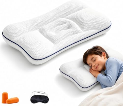 LulaBini Kinderkissen, Ergonomisches Kissen für Kinder，9–18 Jahre