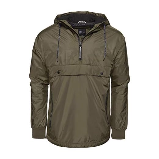 Superdry Surplus Goods Pop Over Hood Chaqueta, Verde (Chive Bc3), L para Hombre