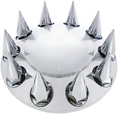 United Pacific Chrome Spike Front Axle Cover - 33Mm Thread-On