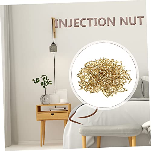 ERINGOGO 285 piezas Clavos de Cobre Redondos para Muebles y Carpintería Material de Cobre Puro para Uso en el Hogar Resistente y Fácil de Manejar para Manualidades y Decoraciones miniatura 3