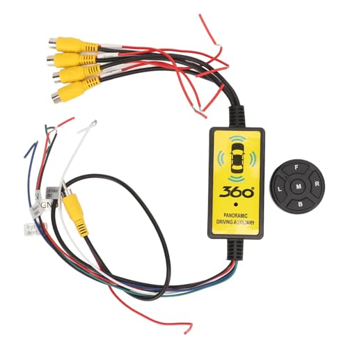 Image of Video Switcher, Intelligent Car Video Switcher Converter, 4 Input 1 Output Switch Video System Auto Parts with Remote Control, Easy Installation, Single Video Output