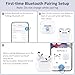 Wireless Charging Case Compatible with AirPods 3, Charger Case Replacement for AirPods 3rd Gen, with Bluetooth Pairing Sync Button, Earphones Not Included (with Gray Cleaning Cloth)