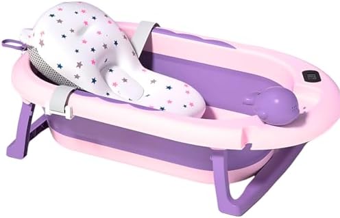 Banheira Com Suporte De Sabonete E Almofada De Banho (Roxo)