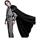L'VOW Gothic Black Half Cape Renaissance One Shoulder Cloak with Feather Men Women Halloween Cosplay Medieval Costume