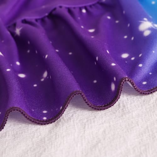 Image of Girls Swim Cover Up Kids Short Sleeve Swimsuit Coverups Terry Zip-Up Hoodies Beach Dress Ruffle Bathing Suit Wraps