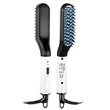 Beard Straightener Electric Hot Comb for Men, Beard Straightening Comb, Mens Hair Beard Iron Straightener, Quick Styling Bread Brush for Curly Hair Beard, Dual Voltage 110-240V Great for Travel