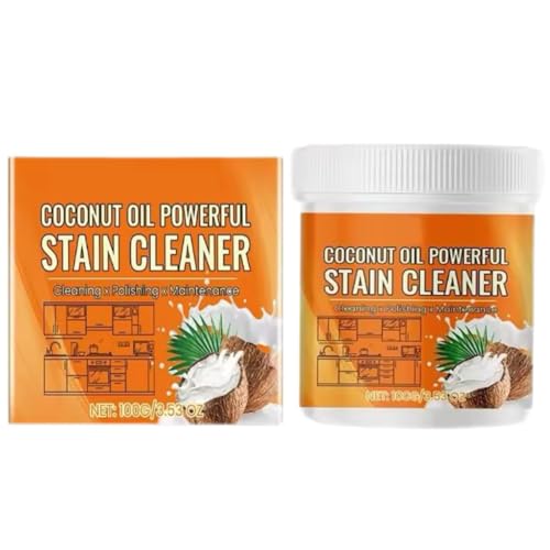 Pasta detergente e lucidante per la cucina all'olio di cocco, pasta detergente multiuso all'olio di cocco, detergente per pentole in acciaio inox, per pentole e padelle più pulite (1 pezzi)
