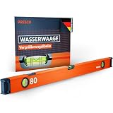 Presch Wasserwaage 80cm - Bruchfeste Weitwinkellibelle inkl...