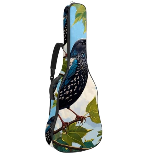 Sac guitare acoustique au motif étourneaux colorés pour exprimer votre créativité