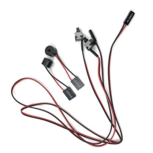 Bouton d'alimentation de remplacement pour carte mère avec câbles de 50 cm pour boîtier PC