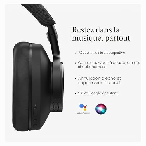 Cambridge Audio Melomania P100 SE - Bluetooth, Suppression Active du Bruit avec Son Hi-FI, 100 Heures de Lecture avec Batterie remplaçable par l'utilisateur (Noir, P100 SE) – vue 5