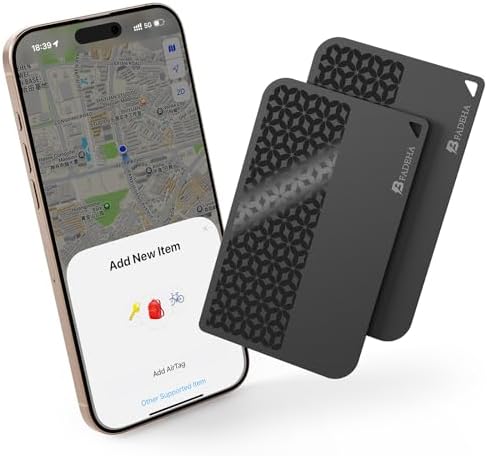 2026 Apple MFi Certified Wallet Tracker Smart Card for Find My iPhone Ultra Thin Air Tracker Tag for Travel, 5 Years+ Staying Power, IP69 Waterproof, Key Finder & Item Locator for Keys, Bags, Passport