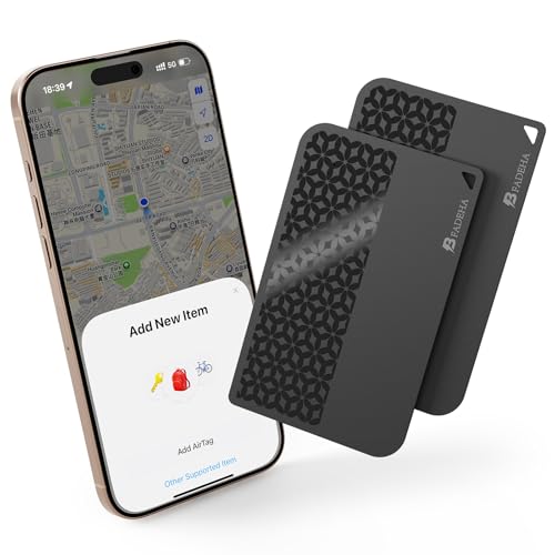 Image of 2026 [Apple MFi Certified] (iOS Only) Bluetooth Air Tracker Tag Smart Card for Apple Find My iPhone Wallet GPS Tracker, 5-10 Years Staying Power, Keys Finder and Item Locator for Keys, Bags, Passport