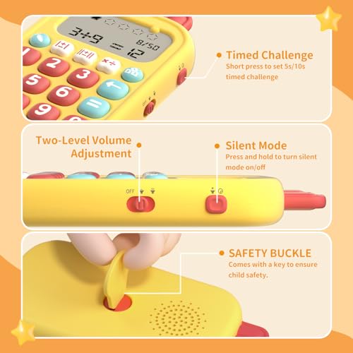 alilo Math Games for Kids Ages 5-12, Portable Math Toys for Practicing Addition, Subtraction, Multiplication and Division, Fun Educational Toy with 5 Modes, 19 Math Games, and 50K Math Questions by alilo - Image 7