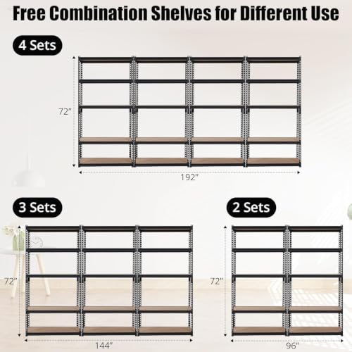 Image of GarveeTech Heavy Duty Garage Shelving Unit, 48 in L x 18 in D x 72 in H