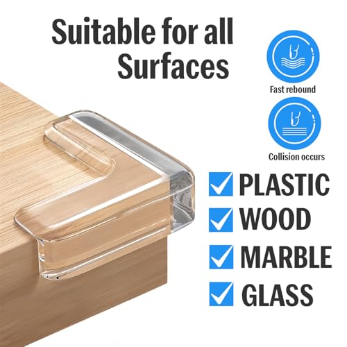 Image of AutoStory Corner Protector for Baby Side Table Edge Kids Sharp Edges Corners Furniture Protectors Guards Proofing Safety Products Home Safe Non-Toxic Child-Friendly Silicon L-Shape Pack of 4
