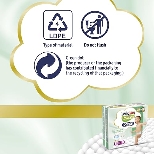 Babylino Premium Pants Größe 8 mit Ultra-Soft-Filter, XXL (20 + kg), 104 Stück