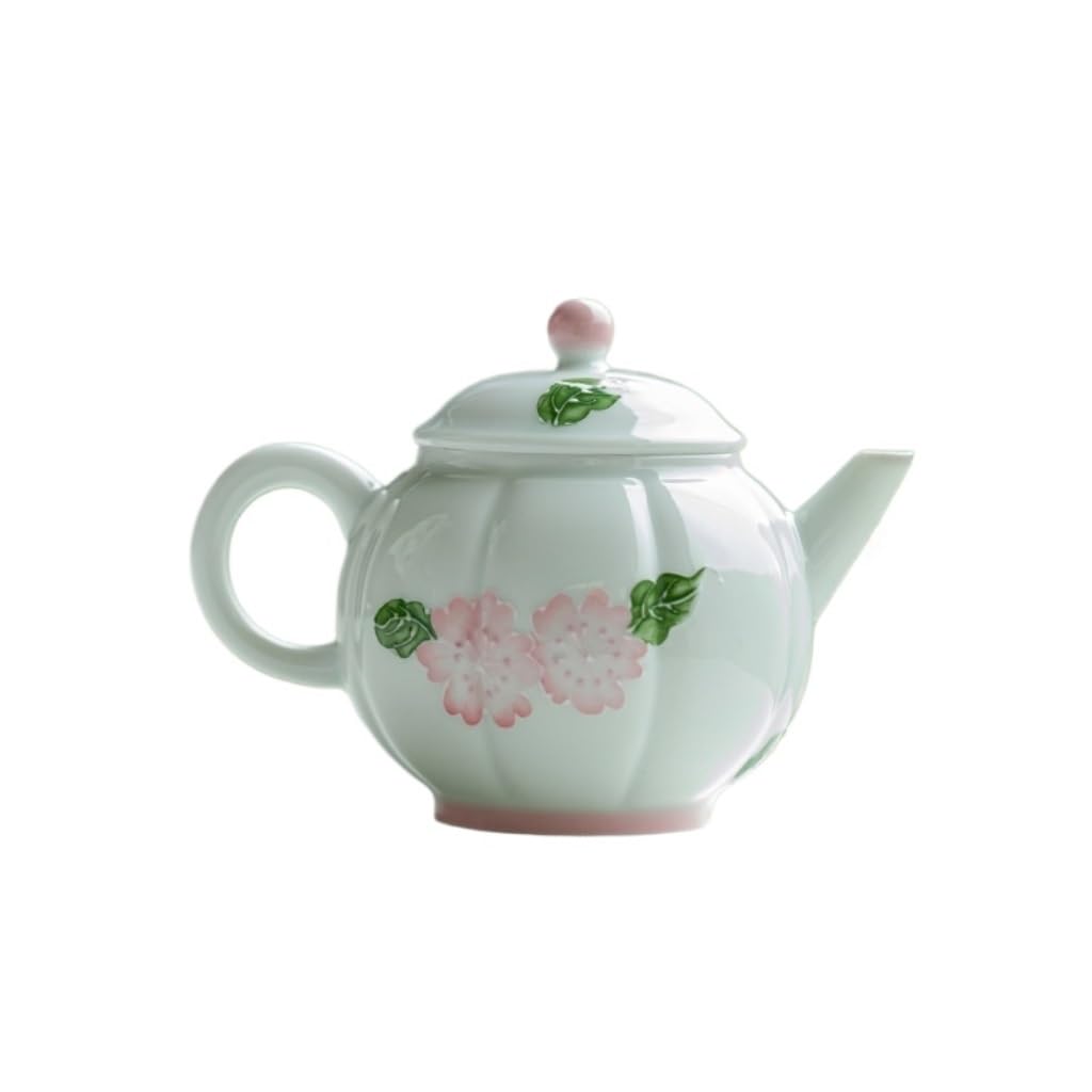 Dzbanek do herbaty ziołowej, biały, porcelanowy, malowany ręcznie, ceramiczny zestaw do herbaty, mini czajniczek z filtrem, zaparzacz do kawy, herbata liściasta