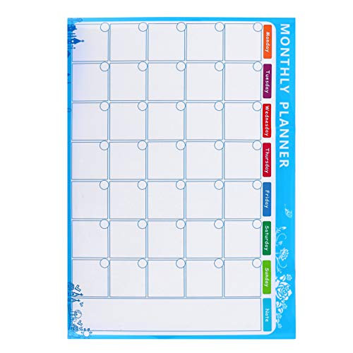 STOBOK Calendário de Geladeira Magnético Apagamento Seco Mensal Calendário de Geladeira Quadro Branc