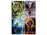 Puzzle adulte Les 4 éléments de la magie, Anne Stokes - .