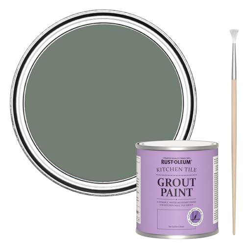 Rust-Oleum Stain-Resistant Green Kitchen Tile Grout Paint -Serenity 250ml