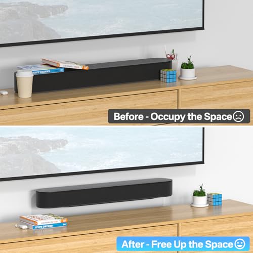 notiela (For Sonos Beam Mount, Black) - Wall Mount for Sonos Beam Soundbar Sturdy Metal Mounting Bracket Compatible with Sonos Beam Sound Bar TV Wall Mounts, Black