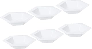 PATIKIL Hexagonales Pesaje Barcos, 10 Paquete Plástico Pequeña Escala Bandejas Polvo Dispensador para Pesaje Mezcla, Blanco