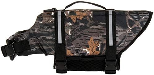 Izefia Dog Life Jacket Swimming Safety Coat Floatation Life Vest Life Saver with Handle for Small Dog Puppy Large Dog (Camouflage, L) - Image 4