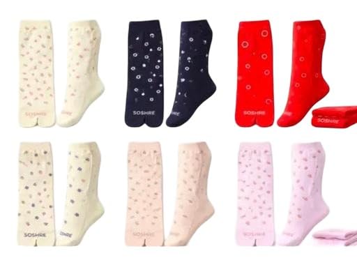 Stylish Women & Girls Printed Ankle Length Socks Pack of 5 – Black Nylon Summer Socks Multi free size-image-46