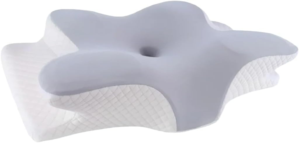 SWZEC Memory Foam Pillow, Butterfly-Shaped Neck Support Pillow (White)