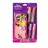 Lip Smacker Disney Princess Lip Gloss Set con 4 Lucidalabbra e Pochette