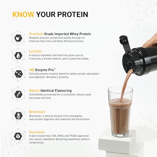 Image of MuscleBlaze Biozyme Iso-Zero, Low Carb Whey Protein Isolate Powder, Ice Cream Chocolate (4kg / 8.8lbs) | 27g Isolate Whey Per Scoop | USA Patent-Published Enhanced Absorption Formula (EAF)