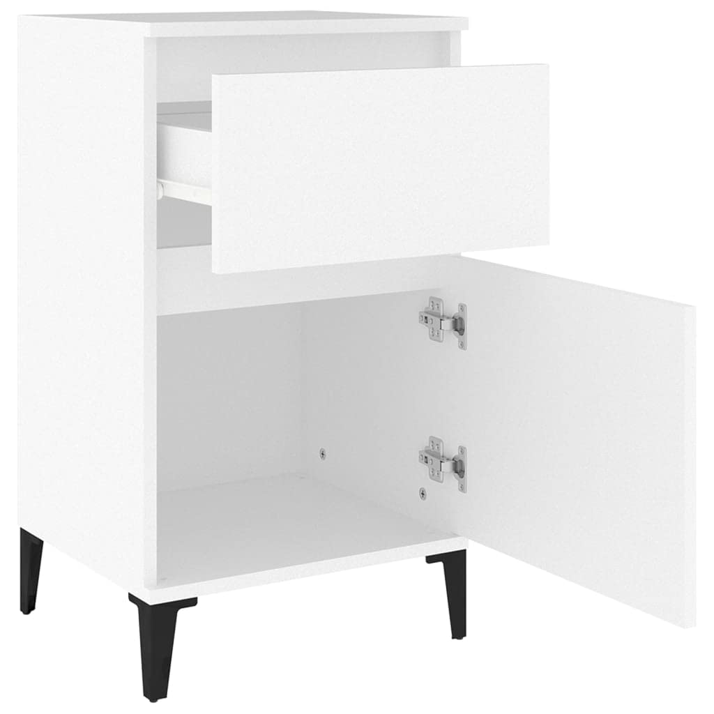 Zeitloser Nachttisch aus Holzwerkstoff mit Stauraum und Wandhalterung – Elegantes Design für Schlafzimmer und Wohnraum, Feuchtigkeitsbeständig & Stabile Aufbewahrung