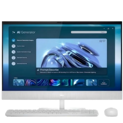Image of Dell All in One Desktop Computer EC27260, Intel Core Ultra 7 355 Processor, 64GB DDR5, 4TB SSD, 27 Inch FHD Touchscreen, Wi-Fi 7, BT6.0, Intel Graphics, Business All-in-One PC, Windows 11 Pro