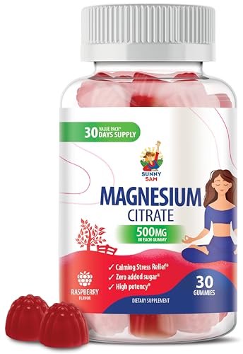 Magnesium Gummies for Kids & Adults - 500mg - Calm Magnesium Chews - Magnesium Citrate Chewable Supplement for Mood & Muscle Support