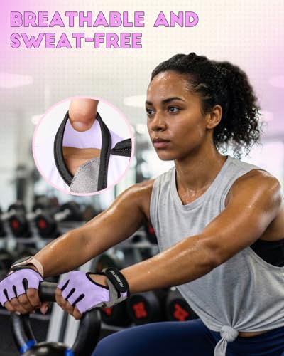 Image of VINSGUIR Workout Gloves for Men and Women, Weight Lifting Gloves with Excellent Grip, Lightweight for Gym Exercise, Cycling, Cross Training, Pull ups, Fitness, Climbing and Rowing