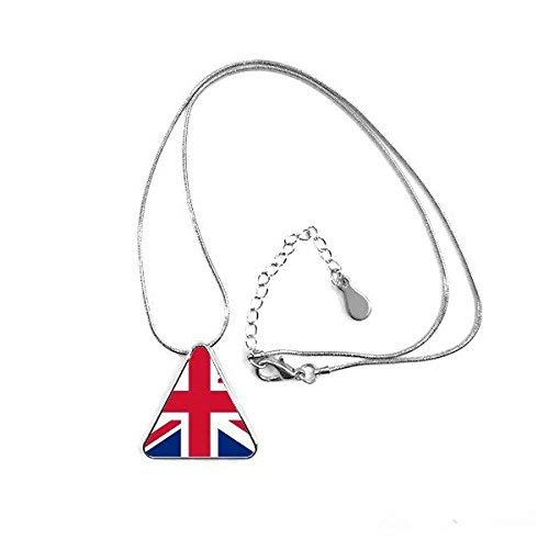 Collier pendentif triangle drapeau national Royaume-Uni symbole pays mark Europe mixte