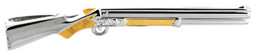 Silber/Gold 2-Tone-Gewehr Krawattenklammer