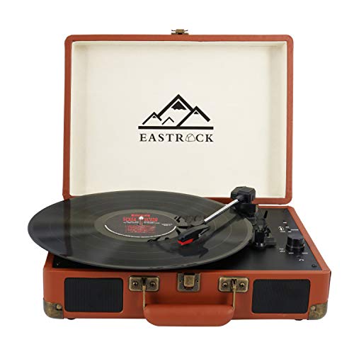 EastRock Platine Vinyle Bluetooth Portable USB, Vintage Platine Vinyle à 3 Vitesses (33/45/78 RPM), Tourne-Disque avec… - Les Beatles, Paul McCartney, John Lennon, RIngo Starr, George Harrison EastRock Platine Vinyle Bluetooth Portable USB, Vintage Platine Vinyle à 3 Vitesses (33/45/78 RPM), Tourne-Disque avec…